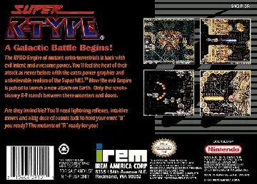 Super R-Type (USA) box cover back